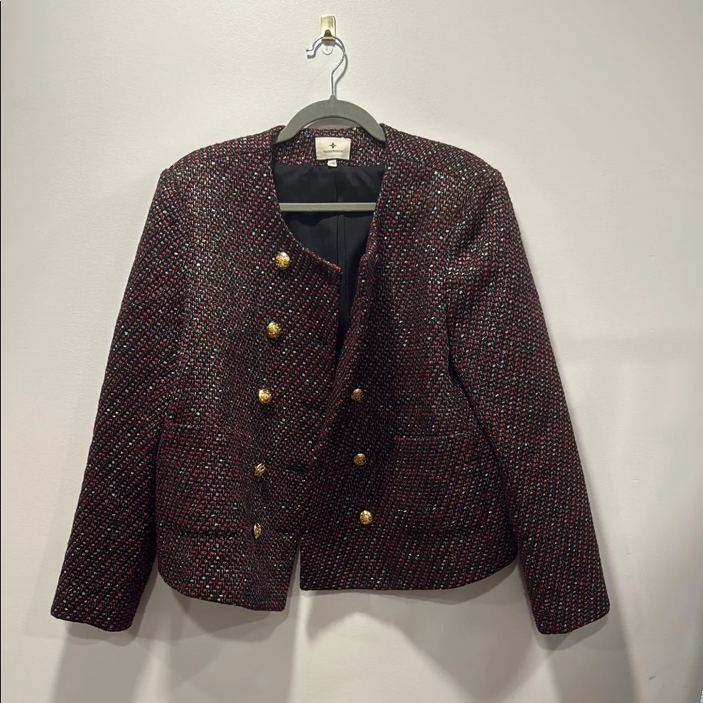 Red and Blue Tweed Marais Jacket - Picture 2 of 8